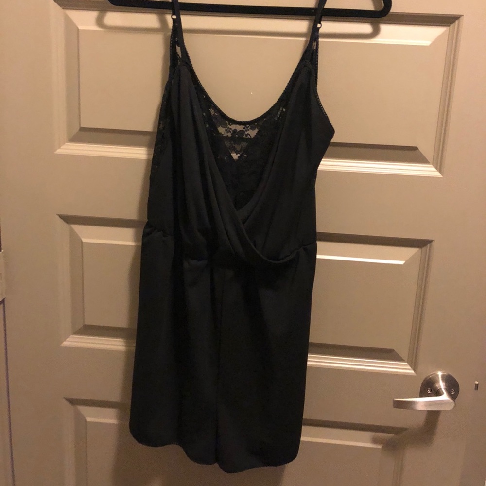 Black lace romper